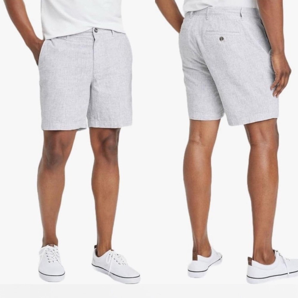 goodfellow co linden shorts Men’s Linen Cotton Blend Chino 9” Inseam Size 56 NWT
